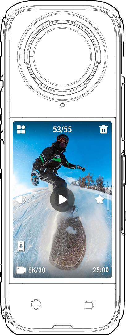 Insta360 X4 360度カメラ タッチスクリーン付き Amazon | Insta360 X4-8K防水360度カメラ、4K広角動画、見えない自撮り